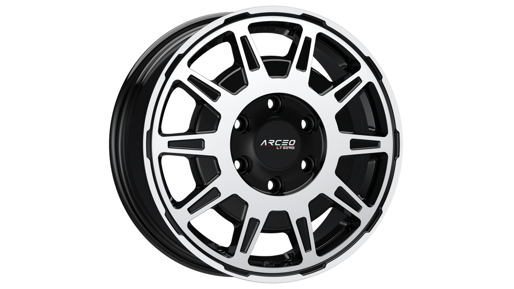 Set Jante Arceo LT1 16" 5X160 - Black Diamond