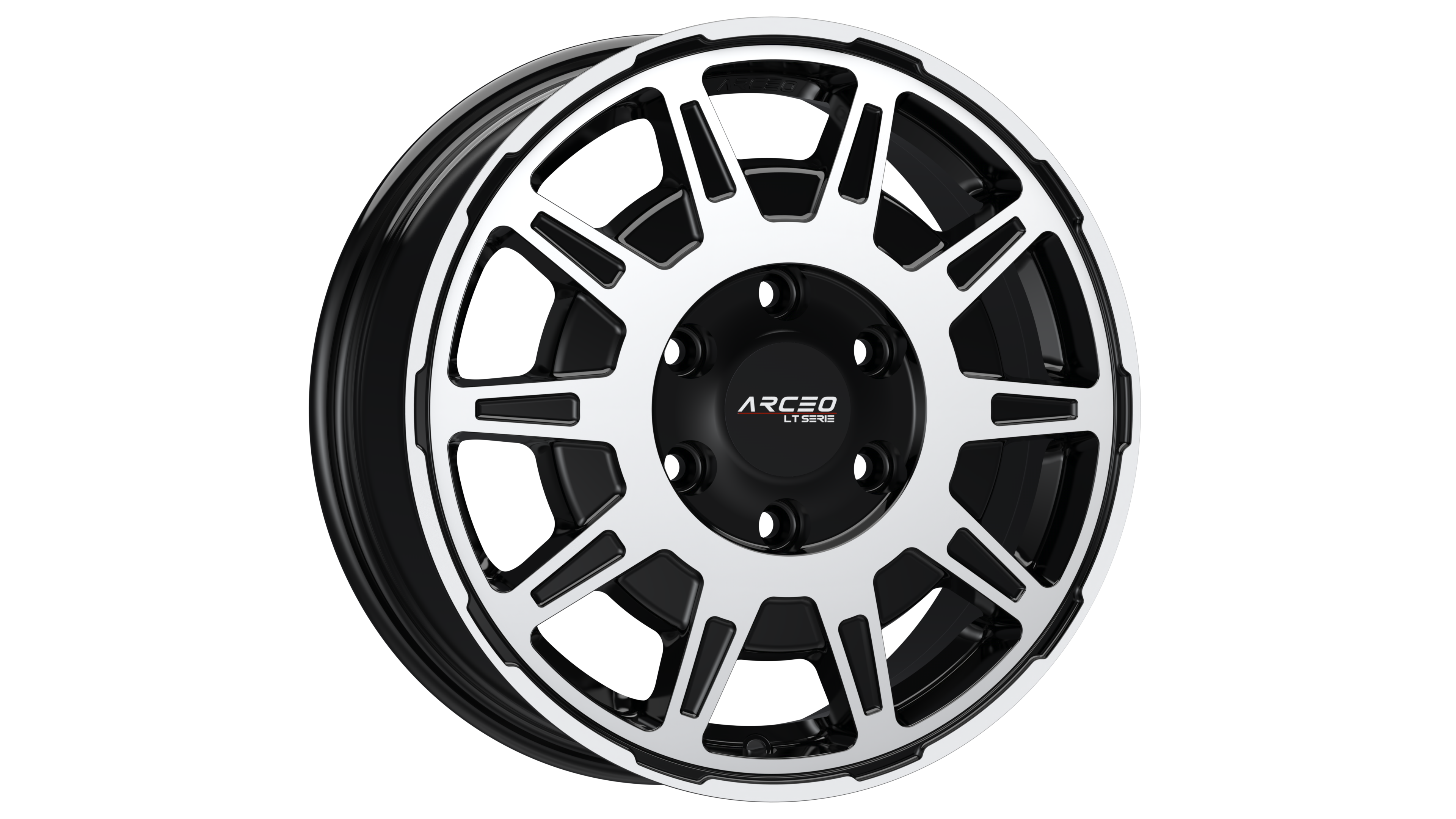 Set Jante Arceo LT1 16" 5X160 - Black Diamond