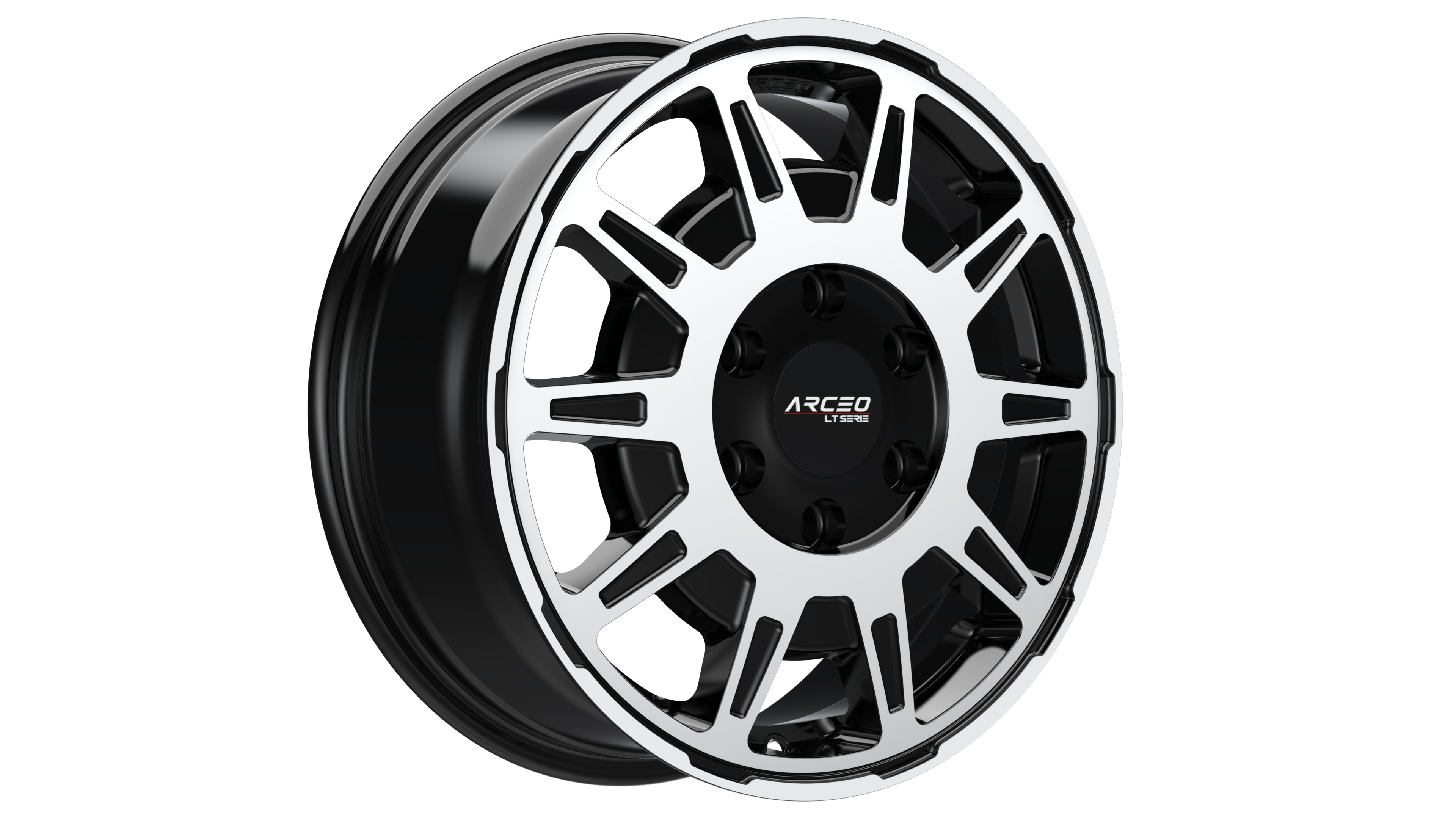 Set Jante Arceo LT1 16" 5X160 - Black Diamond