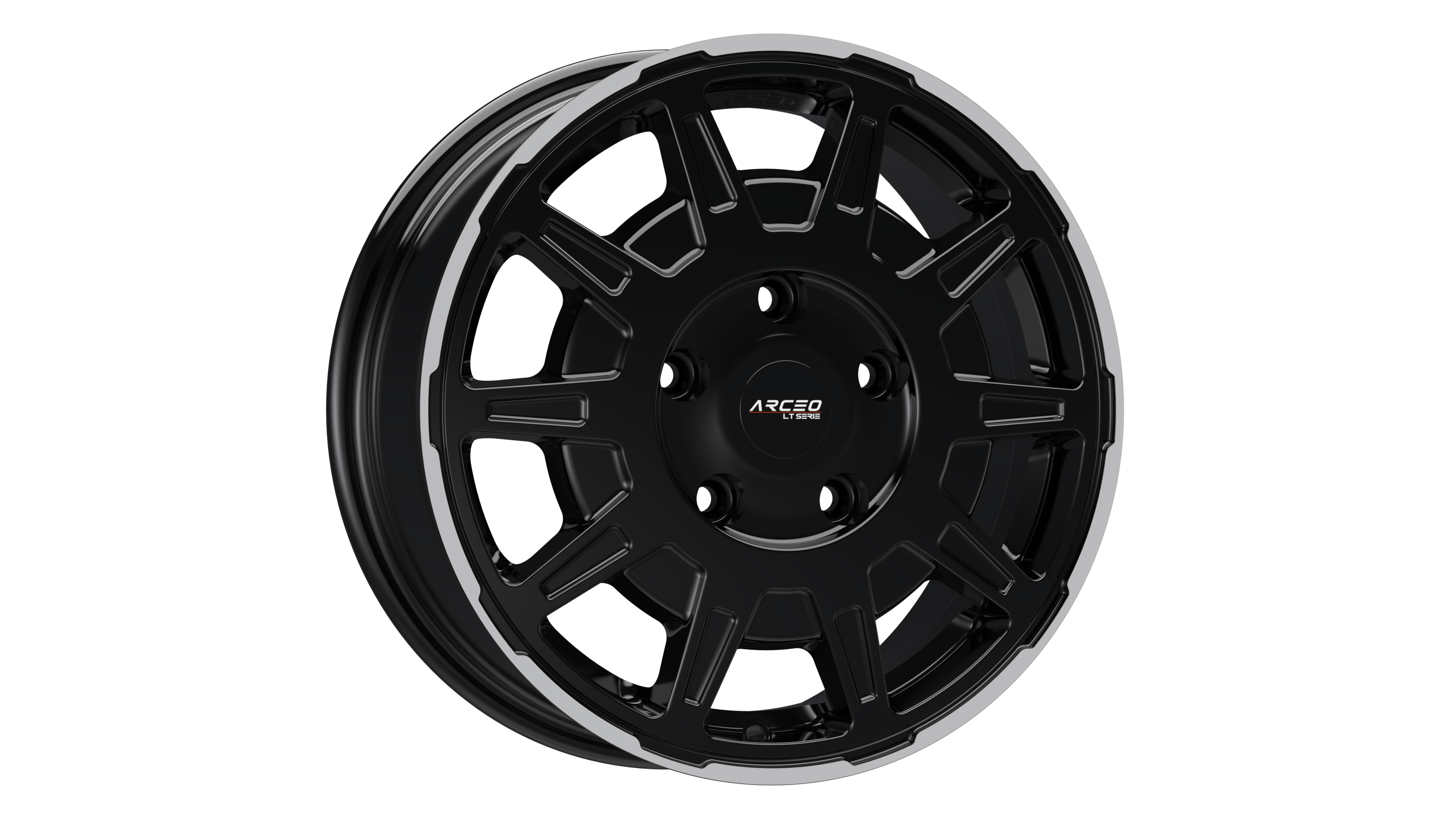 Set Jante Arceo LT1 16" 5X160 - Black Lip Diamond