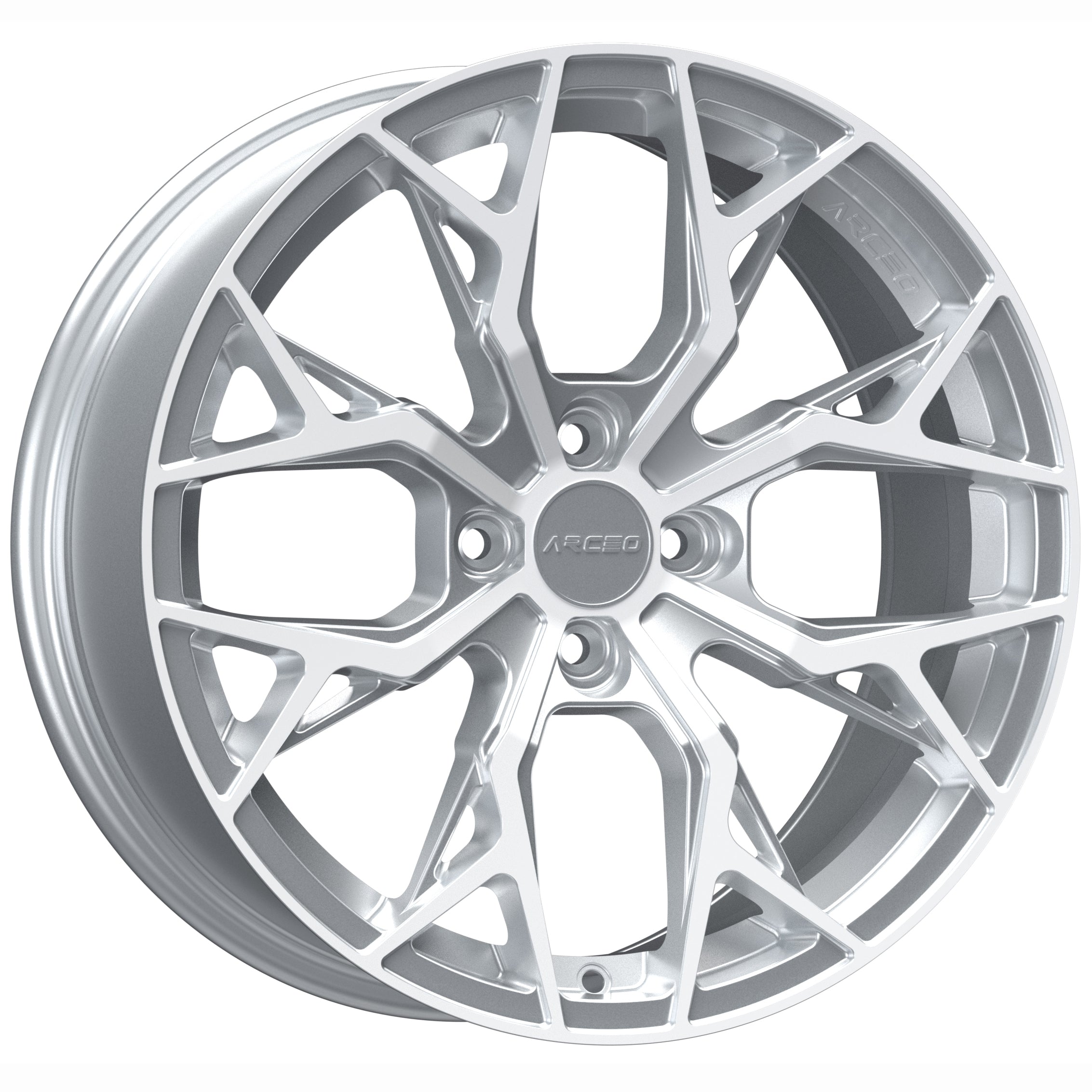 Set Jante Arceo M-01 17" 4X100 - Silver Diamond