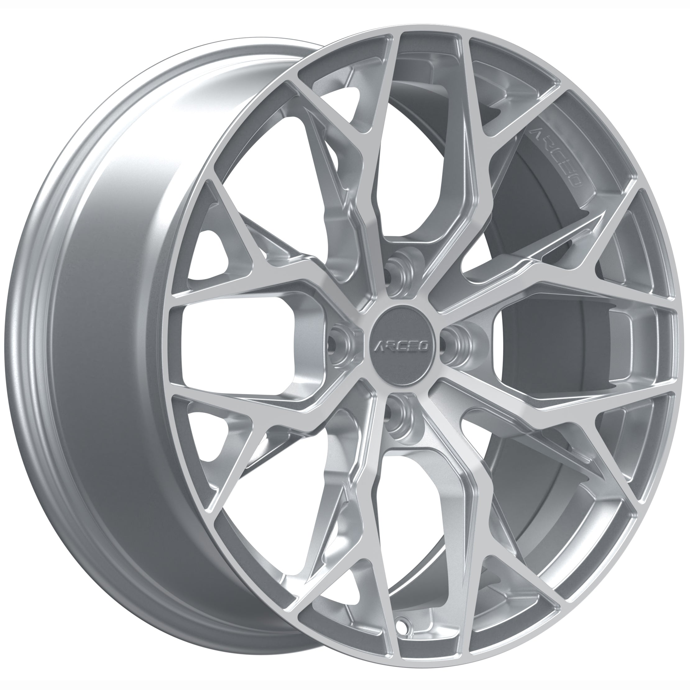 Set Jante Arceo M-01 17" 4X100 - Silver Diamond