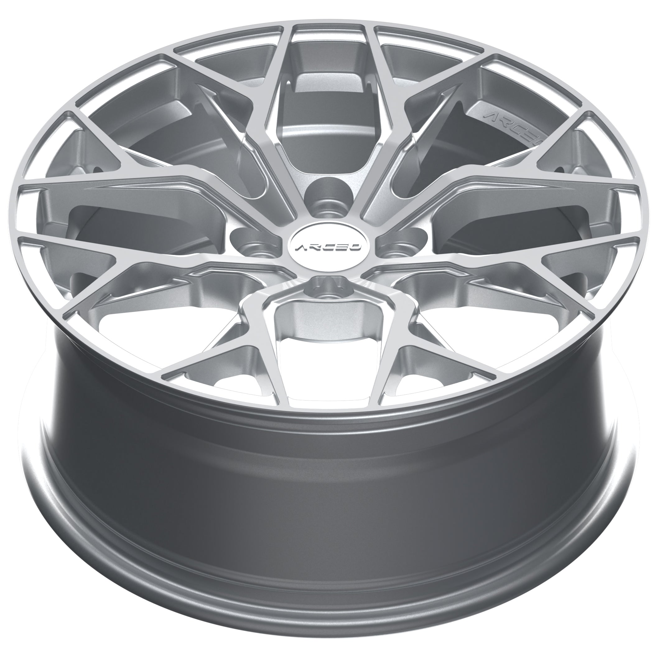 Set Jante Arceo M-01 17" 4X100 - Silver Diamond